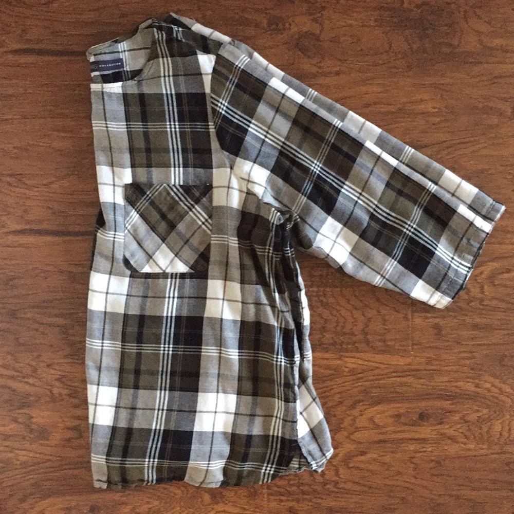 Plaid flannel pocket top PLUS M&S Collection sz 18